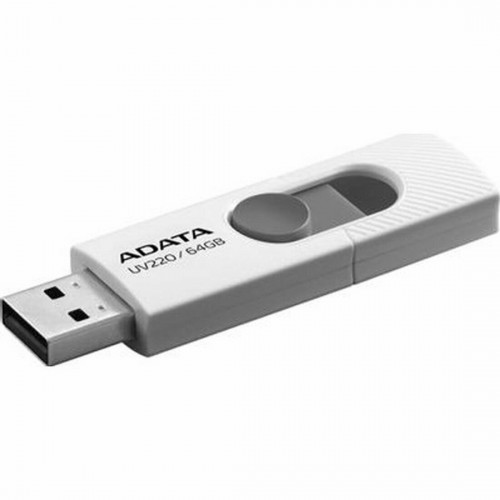Флешка ADATA UV220 USB 2.0 64GB (AUV220-64G-RWHGY) (белый/серый) 