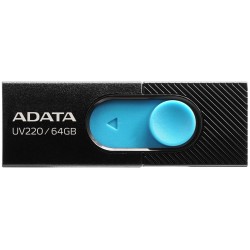 Флешка ADATA UV220 USB2.0 64GB (AUV220-64G-RBKBL) (черный/синий)