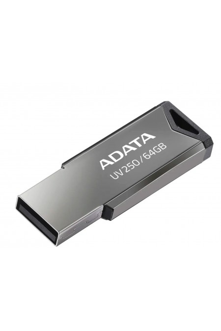 Флешка ADATA UV250 USB 2.0 64GB (AUV250-64G-RBK) (серебристый) 1