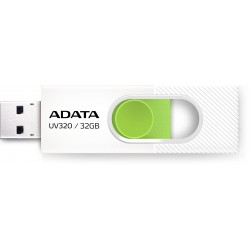 Флешка ADATA UV320 USB 3.2 32GB (AUV320-32G-RWHGN) (белый/зеленый)