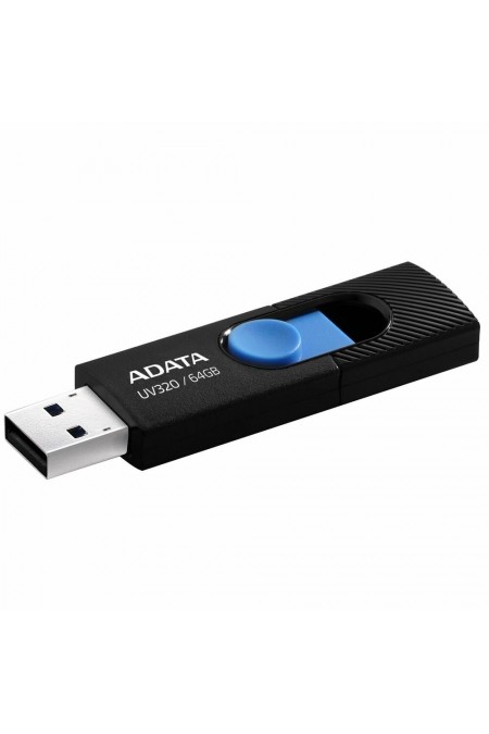 Флешка ADATA UV320 USB 3.2 64GB (AUV320-64G-RBKBL) (черный/голубой) 1