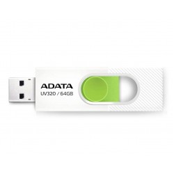 Флешка ADATA UV320 USB 3.2 64GB (AUV320-64G-RWHGN) (белый/зеленый)