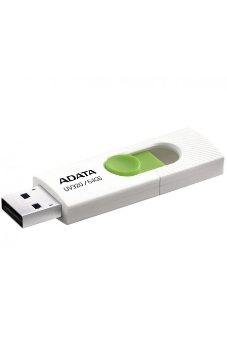 Флешка ADATA UV320 USB 3.2 64GB (AUV320-64G-RWHGN) (белый/зеленый) 1
