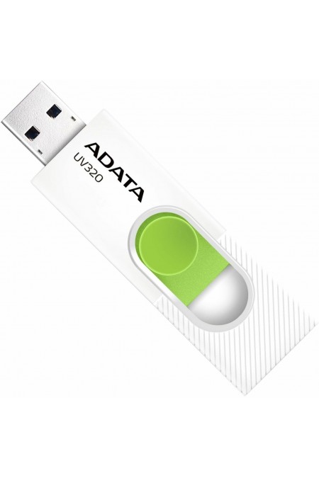 Флешка ADATA UV320 USB 3.2 Gen1 256GB (AUV320-256G-RWHGN) (белый/зеленый) 