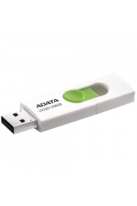 Флешка ADATA UV320 USB 3.2 Gen1 256GB (AUV320-256G-RWHGN) (белый/зеленый) 1