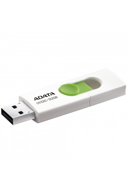 Флешка ADATA UV320 USB 3.2 Gen1 512GB (AUV320-512G-RWHGN) (белый/зеленый) 2