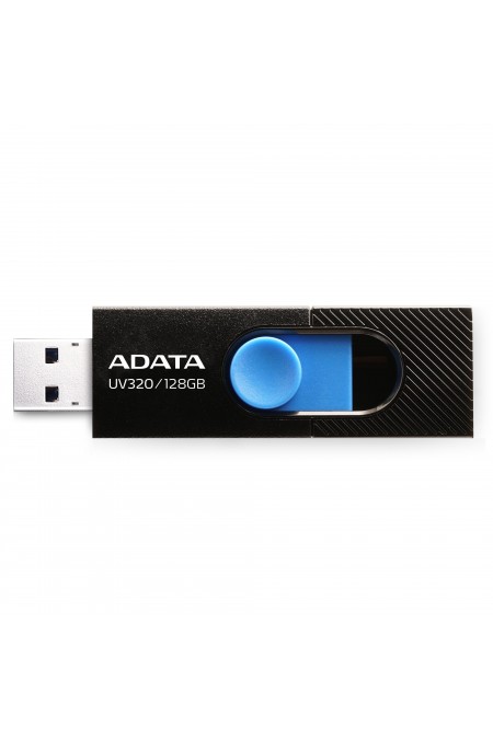 Флешка ADATA UV320 USB3.2 128GB (AUV320-128G-RBKBL) (черный/голубой) 