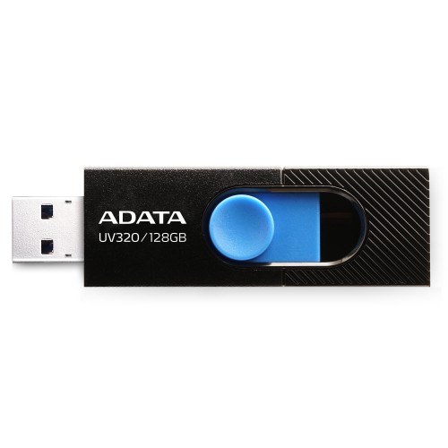 Флешка ADATA UV320 USB3.2 128GB (AUV320-128G-RBKBL) (черный/голубой) 