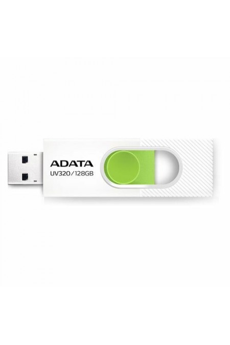 Флешка ADATA UV320 USB3.2 128GB (AUV320-128G-RWHGN) (белый/зеленый) 