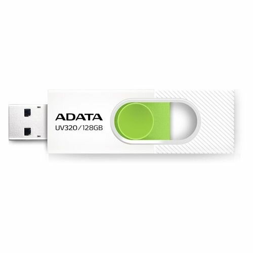 Флешка ADATA UV320 USB3.2 128GB (AUV320-128G-RWHGN) (белый/зеленый) 
