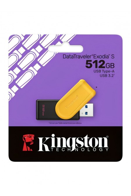Флешка Kingston DataTraveler Exodia S USB 3.0 512GB (DTXS/512GB) (желтый/черный) 2