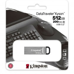 Флешка Kingston DataTraveler Kyson USB3.0 512GB (DTKN/512GB) (серебристый)