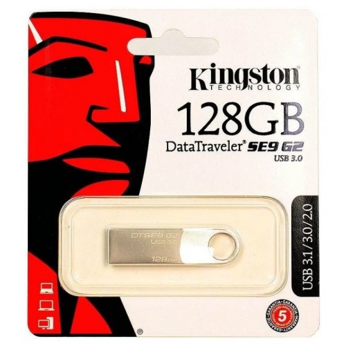 Флешка Kingston DataTraveler SE9 G3 DTSE9G3 USB 3.2 128GB (золотой) 