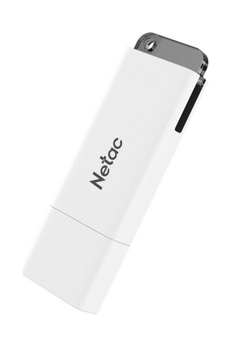 Флешка Netac U185 USB 2.0 64GB (NT03U185N-064G-20WH) (белый/черный) 