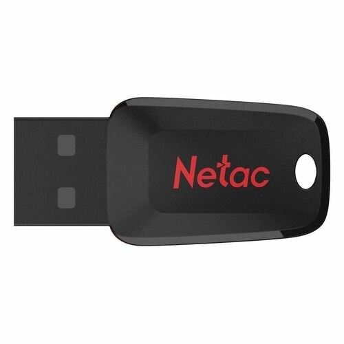 Флешка Netac U197 USB 2.0 128GB (NT03U197N-128G-20BK) (черный/красный) 