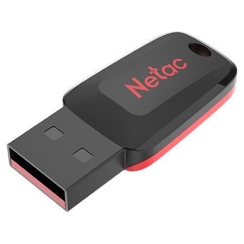 Флешка Netac U197 USB 2.0 128GB (NT03U197N-128G-20BK) (черный/красный) 1