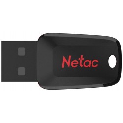 Флешка Netac U197 USB 2.0 128GB (NT03U197N-128G-20BK) (черный/красный)