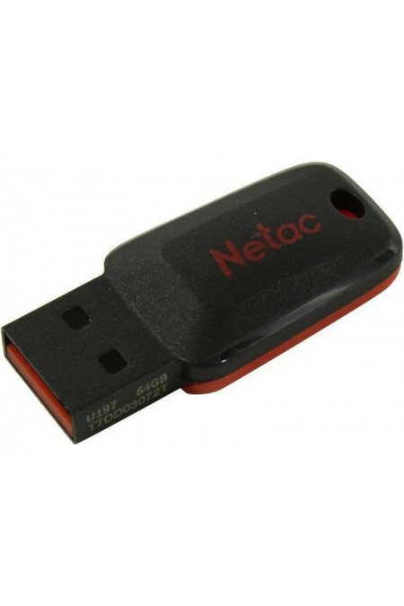 Флешка Netac U197 USB 2.0 128GB (NT03U197N-128G-20BK) (черный/красный) 3