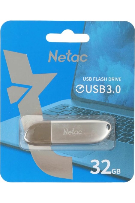 Флешка Netac U352 (NT03U352N-032G-32PN) USB 3.0 32GB (серебристый/коричневый) 4