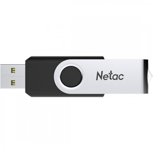 Флешка Netac U505 64GB (NT03U505N-064G-20BK) (серебристый/черный) 1