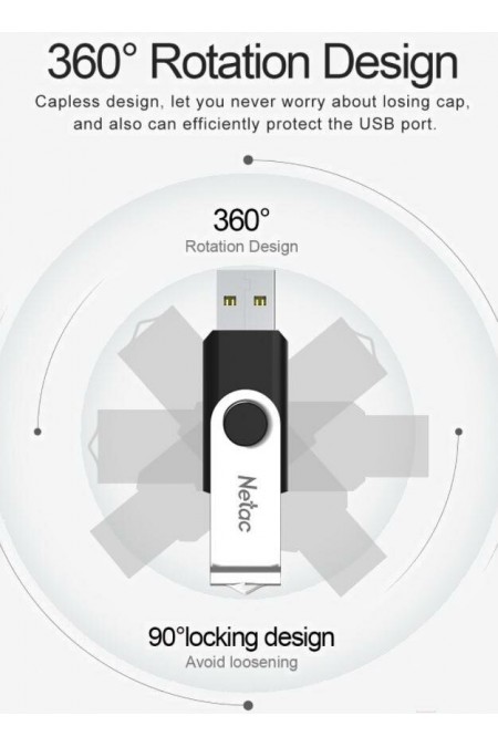 Флешка Netac U505 (NT03U505N-128G-30BK) USB 3.0 128GB (черный/серебристый) 9