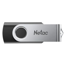 Флешка Netac U505 USB 2.0 8GB (NT03U505N-008G-20BK) (черный/серебристый)