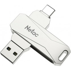 Флешка Netac U782C USB 3.0+TypeC Dual Flash 32GB (NT03U782C-032G-32PN) (серебристый)