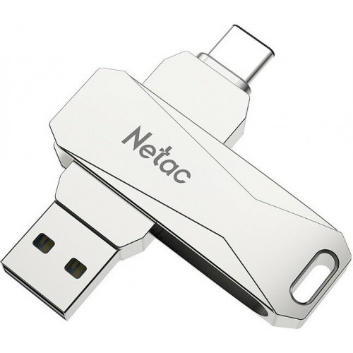 Флешка Netac U782C USB 3.0+TypeC Dual Flash 32GB (NT03U782C-032G-32PN) (серебристый) 