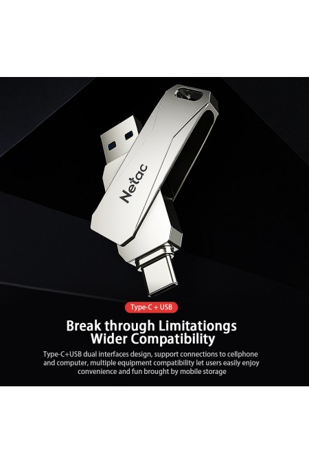 Флешка Netac U782C USB3.0 64GB (NT03U782C-064G-32PN) (серебристый) 2