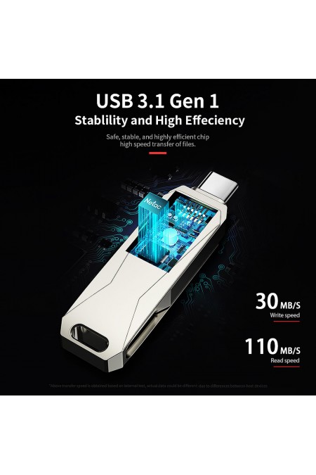Флешка Netac U782C USB3.0 64GB (NT03U782C-064G-32PN) (серебристый) 7