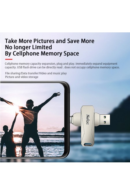 Флешка Netac U782C USB3.0 64GB (NT03U782C-064G-32PN) (серебристый) 8