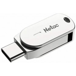 Флешка Netac U785C USB 3.0+TypeC Dual Flash Drive 16GB (NT03U785C-016G-32PN) (серебристый)