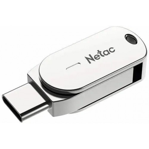 Флешка Netac U785C USB 3.0+TypeC Dual Flash Drive 16GB (NT03U785C-016G-32PN) (серебристый) 