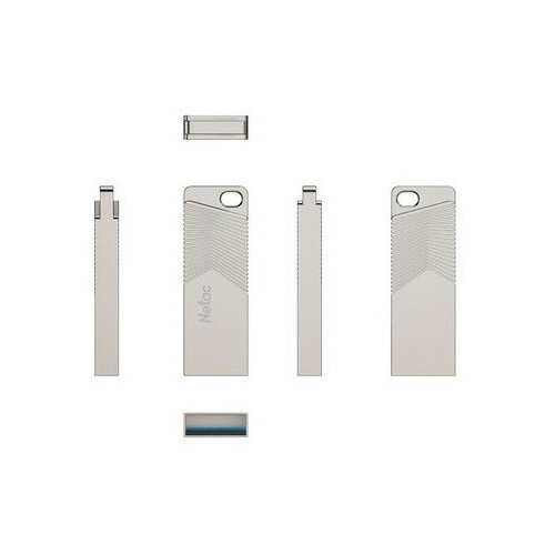 Флешка Netac UM1 128GB (NT03UM1N-128G-32PN) (серебристый) 1