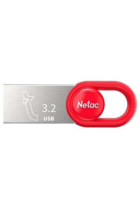Флешка Netac UM2 128GB (NT03UM2N-128G-32RE) (серебристый/красный) 