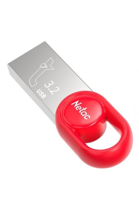 Флешка Netac UM2 128GB (NT03UM2N-128G-32RE) (серебристый/красный) 3