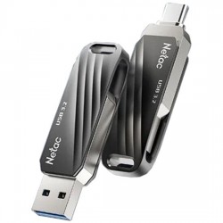 Флешка Netac US11 USB3.2 32GB (NT03US11C-032G-32BK) (черный/серебристый)