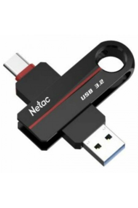 Флешка Netac US18 USB 3.2+TypeC 128GB (NT03US18C-128G-32BK) (черный) 1