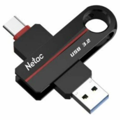 Флешка Netac US18 USB 3.2+TypeC 256GB (NT03US18C-256G-32BK) (черный) 1
