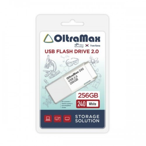 Флешка OLTRAMAX 240 USB 2.0 256GB (OM-256GB-240) (белый) 
