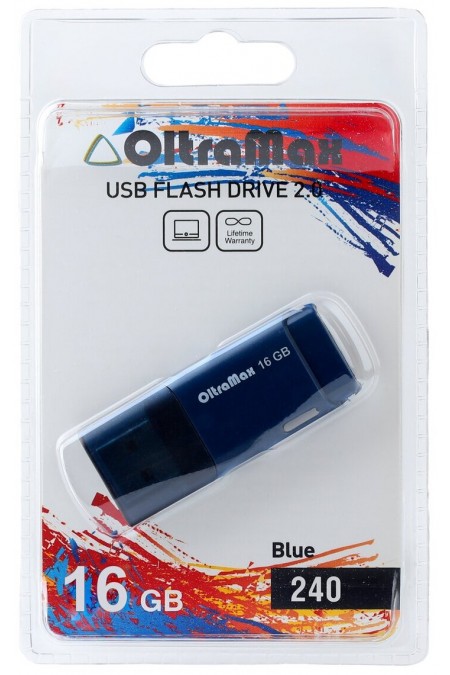 Флешка OLTRAMAX (OM-16GB-240) USB 2.0 16GB (синий) 1