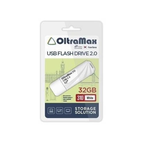 Флешка OLTRAMAX (OM-32GB-310) USB 2.0 32GB (белый) 