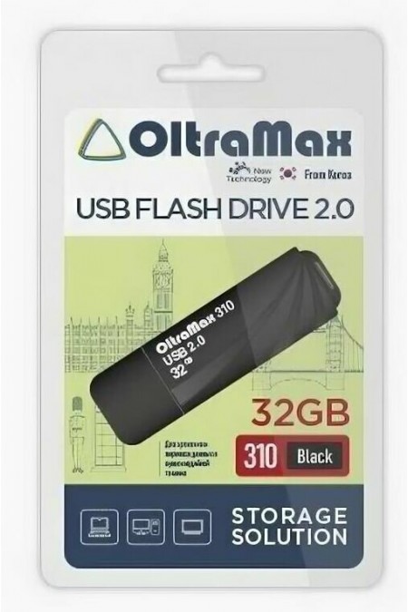Флешка OLTRAMAX (OM-32GB-310) USB 2.0 32GB (черный) 