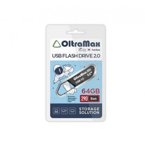 Флешка OLTRAMAX (OM-64GB-290) USB 2.0 64GB (черный) 