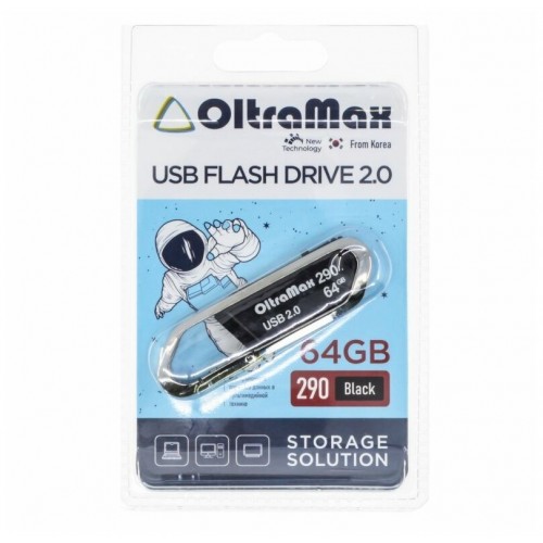 Флешка OLTRAMAX (OM-64GB-290) USB 2.0 64GB (черный) 1