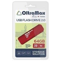 Флешка OLTRAMAX (OM-64GB-310) USB 2.0 64GB (красный)
