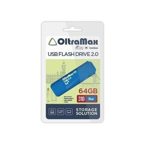 Флешка OLTRAMAX (OM-64GB-310) USB 2.0 64GB (синий) 1