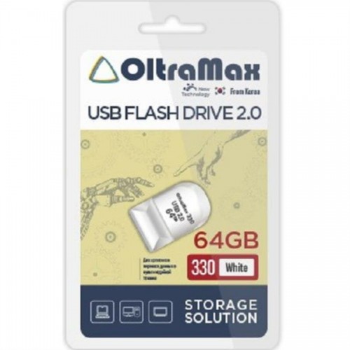 Флешка OLTRAMAX (OM-64GB-330) USB 2.0 64GB (белый) 