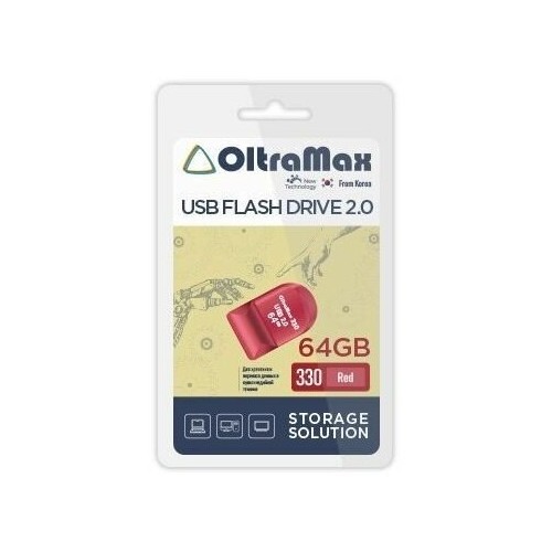 Флешка OLTRAMAX (OM-64GB-330) USB 2.0 64GB (красный) 