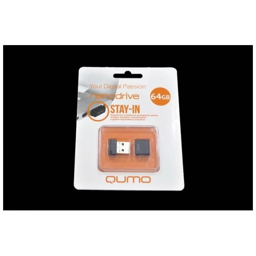 Флешка QUMO NANO 64GB (QM64GUD-NANO-B) (черный) 2